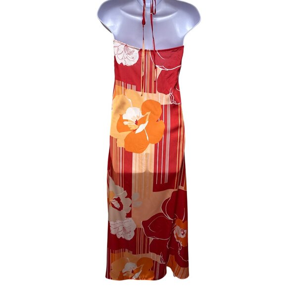 Ramy Brook Jeanette Women's Dress Halter V-Neck Cascading High Low Midi Size 4 - Picture 6 of 14